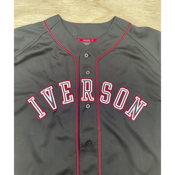 Rare Allen Iverson Reebok Sewn I3 Basketball Limited Edition LE Jersey Black L - Picture 3 of 5